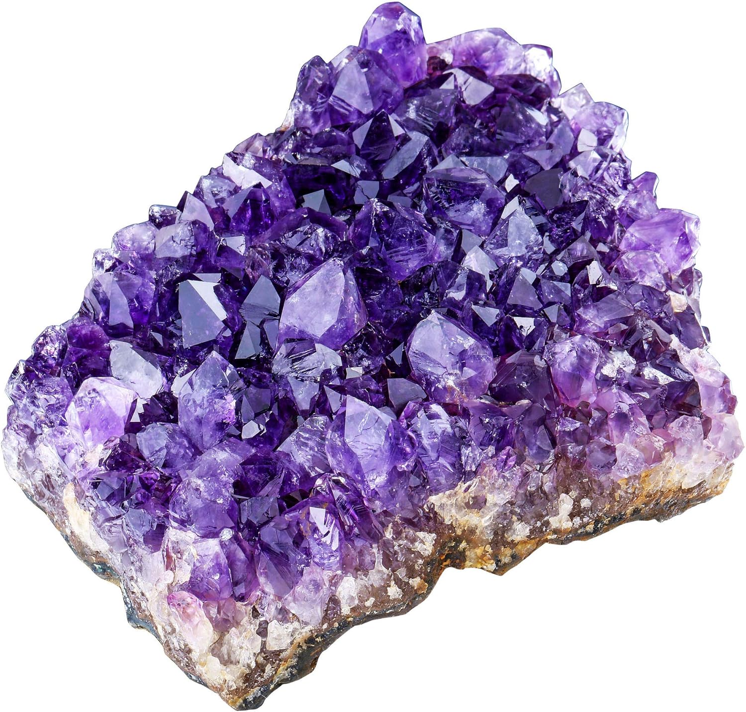 Top Plaza Natural Amethyst Geode Cave Healing Crystal Stones Rock Cluster Druzy Witchcraft Raw Amethyst Gemstone Specimen (0.44-0.66 Pound)