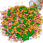 Morofme 3.5 oz Christmas Sprinkles Christmas Tree Sprinkle Holiday Sprinkle Cupcake Topper Mini White Red Pearl Mix Edible Golden Star Christma Candy Sprinkles for Dessert Cake Toppers Cookie