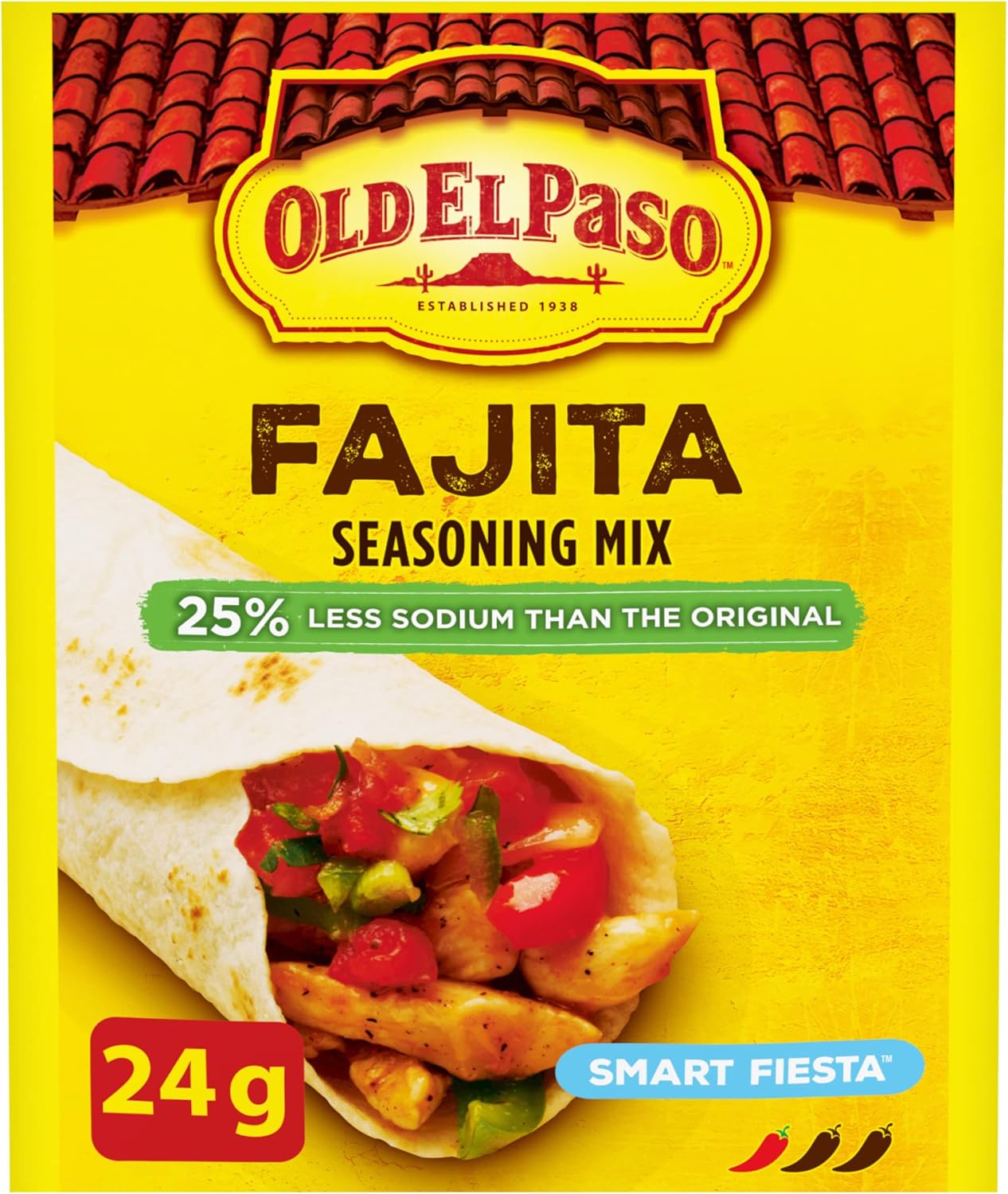 Old El Paso, Smart Fiesta, Reduced Sodium, Fajita Seasoning Mix, 24g/0.8oz., {Imported from Canada}