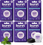 BURST Expanding Dental Floss (Mint Eucalyptus/240 Yards) | Stain Absorbing & Woven Teeth Floss with Xylitol Coating to Fight Cavities | Vegan | Paraben Free Expanding Floss
