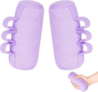 Purple Palm Protectors & Finger Grips – Hand Contracture Cushions, Finger Splitters & Grip Strengthener Pad for Elderly, Stress Relief, Sweat Resistant & Washable, 2 Pcs, Small Size 5CM
