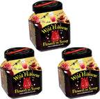 Wild Hibiscus Flowers in Syrup | 8.8 oz (250 g) Jar | Hand-Crafted Whole Hibiscus Flowers in Sweet Syrup | Perfect for Cocktails, Desserts & Gourmet Garnishes [Pack of 3]