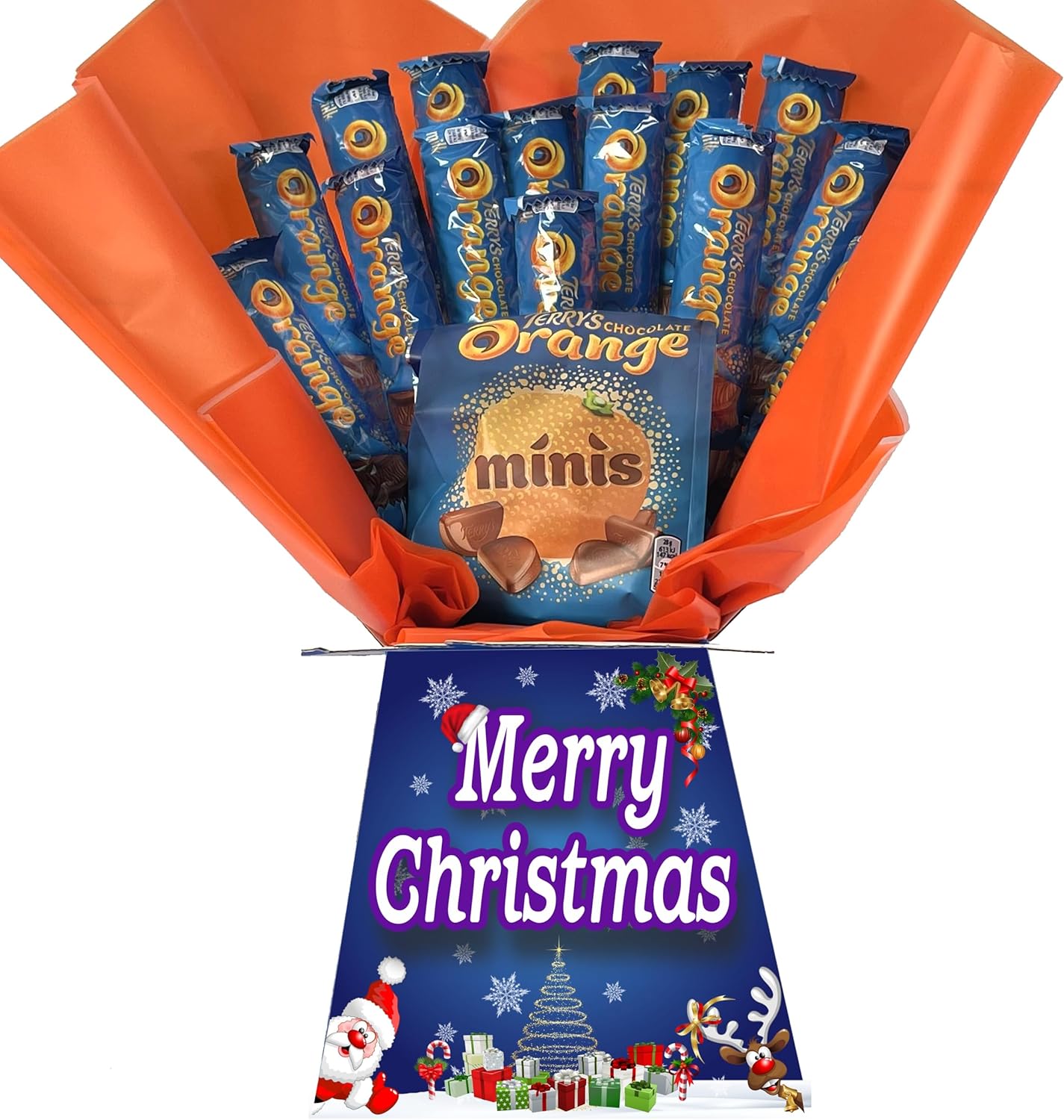 Christmas Chocolate Gift Hamper Bouquet Box (Compatible with TERRYS CHOCOLATE ORANGE)