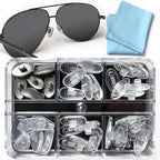Push-in Eyeglass Nose Pads - PFDHQS 18 Pairs Glasses Nose Pads Replacement Kit - 6 Options Available for Replacing and Having Spare Nose Pads for Sunglasses