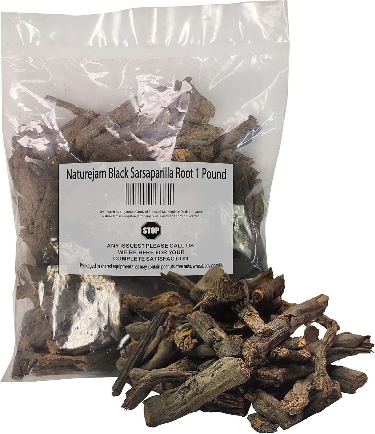 Naturejam Black Sarsaparilla Root Tea 1 Pound-Bulk Bag-Herbs From Mexico