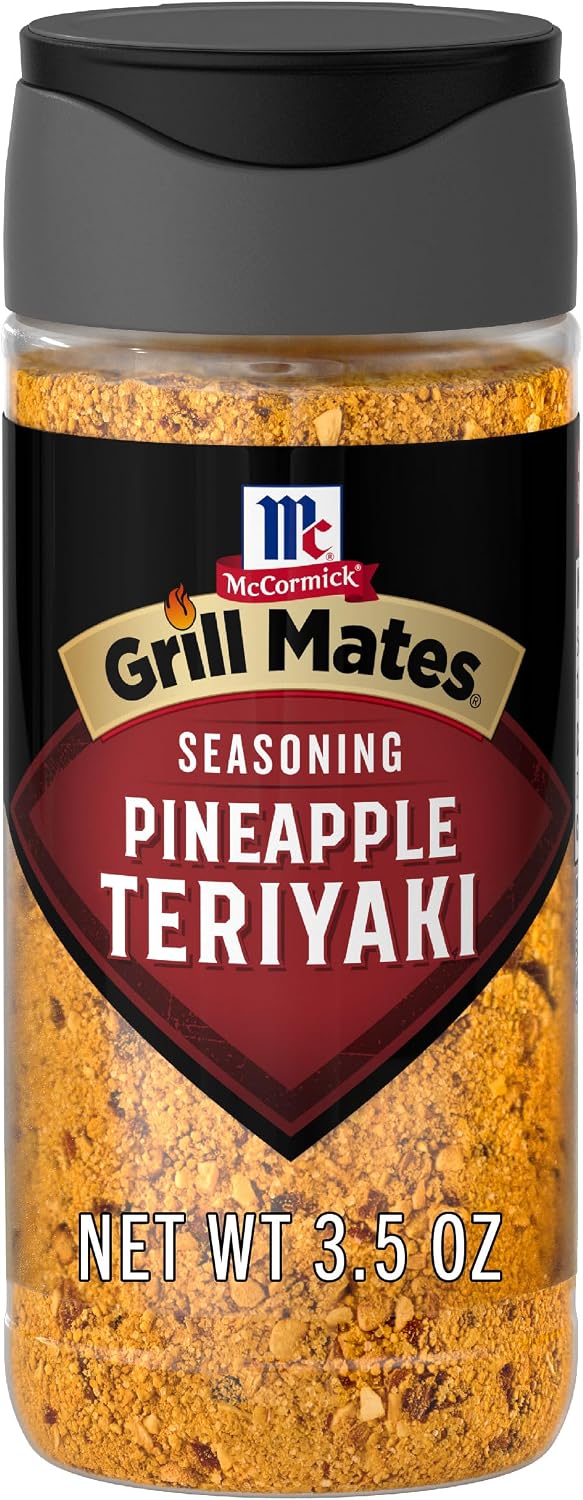 McCormick Grill Mates Seasoning, Pineapple Teriyaki, Grilling Seasoning for Adding Savory-Sweet Teriyaki Flavor to Pork, Chicken, or Seafood, 3.5 oz