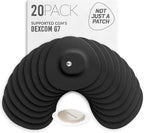Not Just A Patch Dexcom G7 Adhesive Patches (20 Pack) – Stelo CGM Sensor Patches with Precision-Cut Hole for Ventilation – Black