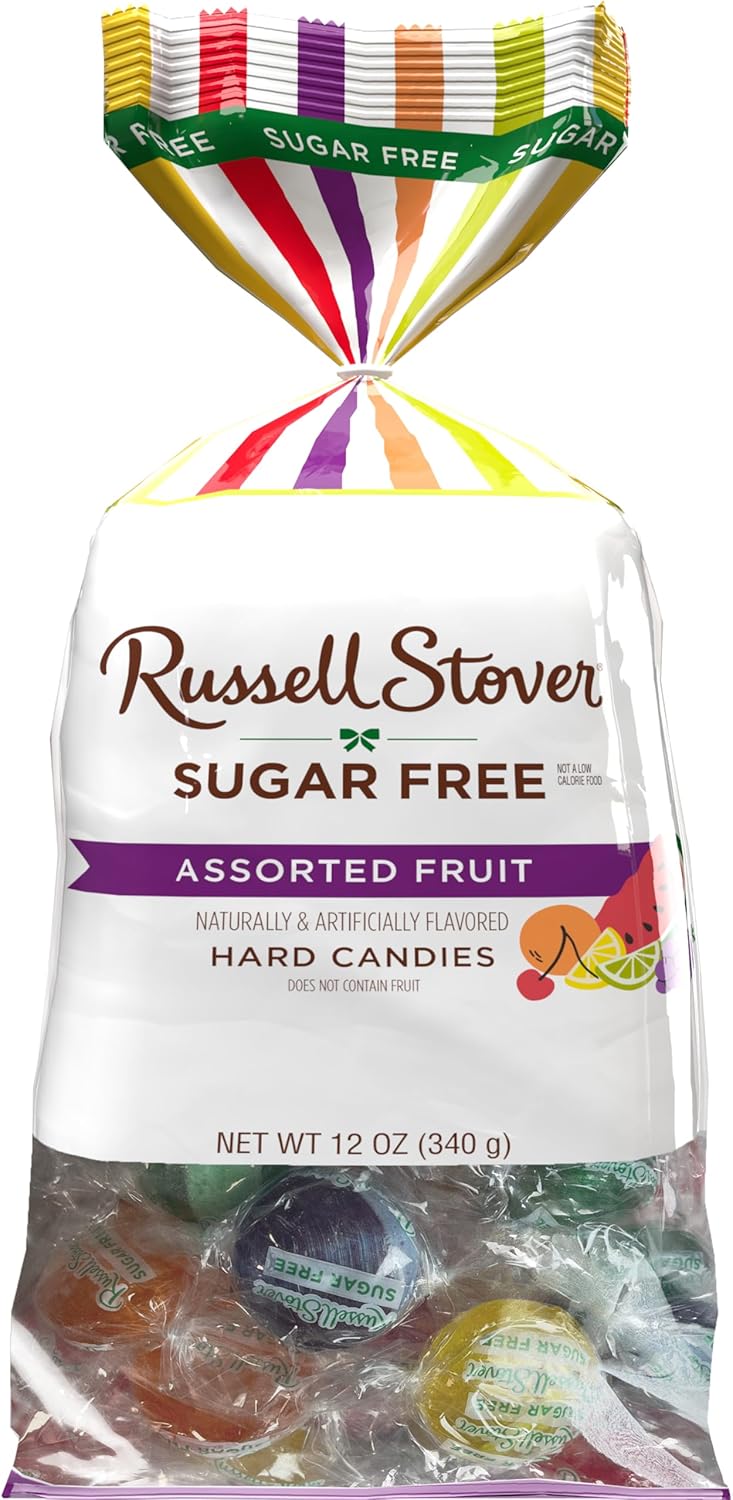 Russell Stover Sugar Free Assorted Fruit Hard Candies, 12 oz. Bag