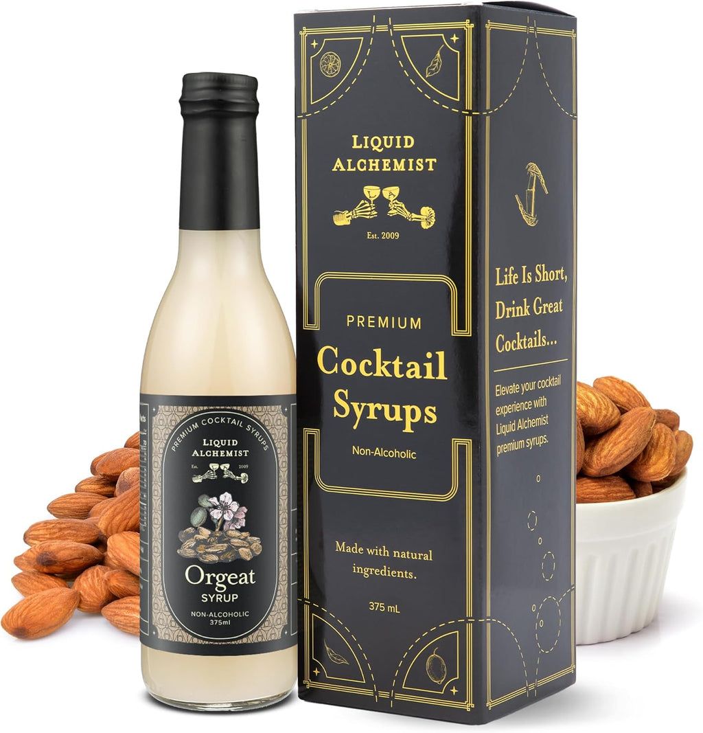 Liquid Alchemist Orgeat Syrup for Cocktails - Real Ingredients Make Our Almond Syrup the Perfect Mai Tai Mix - Non-GMO, Gluten Free & Vegan (12.7 oz)