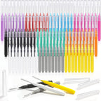 Modacraft 120Pcs Interdental Brush 6 Sizes Braces Brush Toothpicks with Soft Bristles 360° Bendable Floss Heads Dental Brushes Between Teeth Gum Braces Cleaning Kit Oral Tooth Cleaning Tool