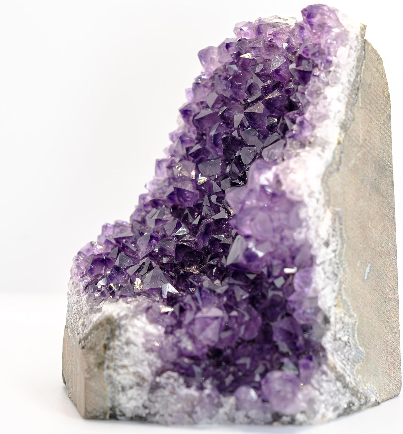 Natural Amethyst (4 lb to 5 lb) - 4.5" to 9" Height - Crystal Clusters Stone from Uruguay Raw Geode Quartz - Deep Purple Color