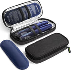 AUVON Insulin Cooler Travel Case with 2 x 90g TSA Approved Ice Packs, Diabetic Medication Insulated Cooling Bag for Insulin Pens and Diabetic Supplies Storage, Compact for Daily Life and Trips