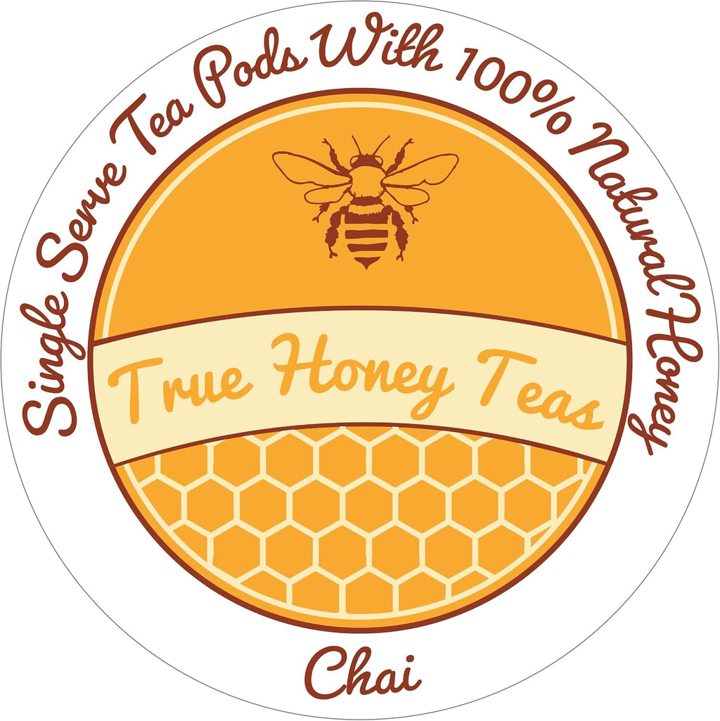 True Honey Chai Tea Pods - All Natural Organic Cinnamon, Clove, Coriander, Anise and Fennel - 22 Count