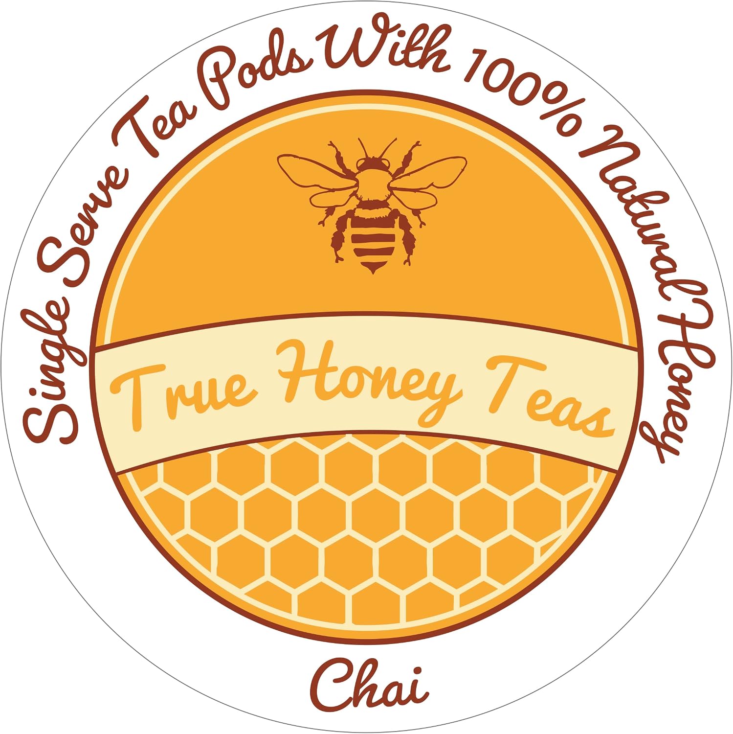 True Honey Chai Tea Pods - All Natural Organic Cinnamon, Clove, Coriander, Anise and Fennel - 22 Count