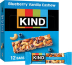 KIND Bars, Blueberry Vanilla Cashew, Healthy Snacks, Gluten Free, 5g Protein, 12 Count