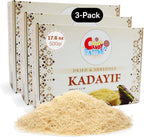 Kataifi Shredded Fillo Dough, Kadayif Shredded for Dubai Chocolate Filling, Katifi for Dubai Chocolate Bar, Knafeh Phyllo Dough, Kunafa 500g (17.6 oz- Pack of 3)
