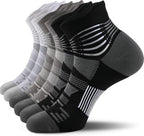 IRAMY Compression Ankle Support Socks Coolmax Wicking Cushioned Athletic Plantar Fasciitis Relief Men Women 2/3/4 Pairs