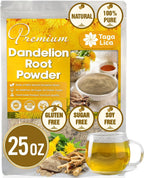 Premium 25 oz Dandelion Root Powder, 100% Natural and Pure from Dandelion Root, No Additives, No Gluten, No Sugar, Vegan