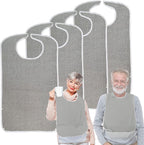 Pozico Adult Bibs for Eating Women/Men/elderly Washable,Waterproof, Clothing Protectors & Adult Bibs with Debris Trap
