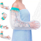 Waterproof Cast Covers for Shower Arm, Reusable Soft Adult Long Arms Protector Bag after Surgery, Comfortable Durable Showering Sleeve for Wound Hands/Wrist/Elbow/Finger, Recovery Supplies Gifts
