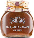 Mrs Bridges Pear, Apple & Ginger Chutney, Made in Scotland, 10oz Jar (Pack of 1)