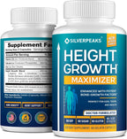 SILVERPEAKS Height Growth Maximizer - Natural Pills to Grow Taller Made in USA with Calcium for Bone Strength Get Supplement That Increases Free of Hormone, 60 Count (Pack of 1)