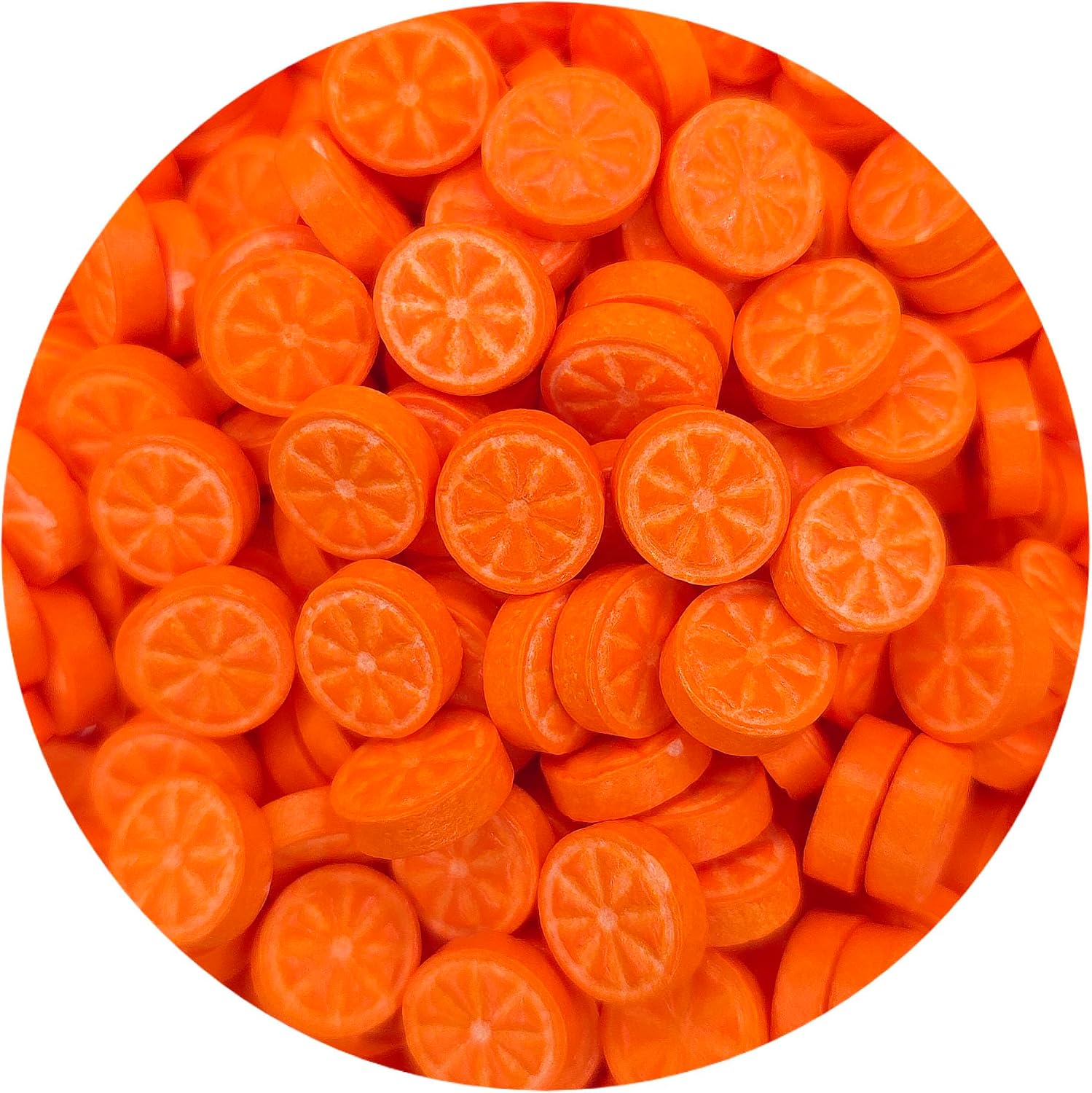 NCS Orange Slice Shaped Edible Sprinkles – Cupcake & Cake Decorations, 8 oz