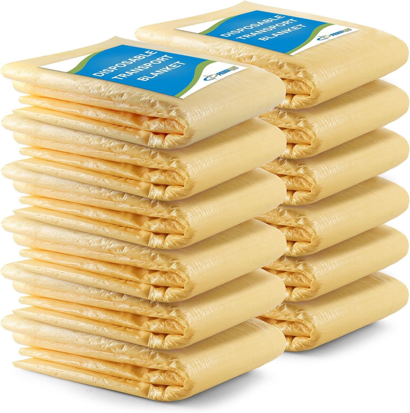Primacare CSCB-6821 Disposable Transport Emergency Blanket, Lightweight and Warerproof, Blanket for Outdoors, Camping, First Aid, Hiking, Survival, 60” x 90”, Yellow (Pack of 18)