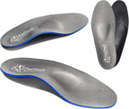 Strong Arch Support Orthotics for Metatarsalgia Morton's Neuroma,Ball of Foot Pain Relief Inserts Plantar Fasciitis Flat Feet with Poron Heel Cushion Grey