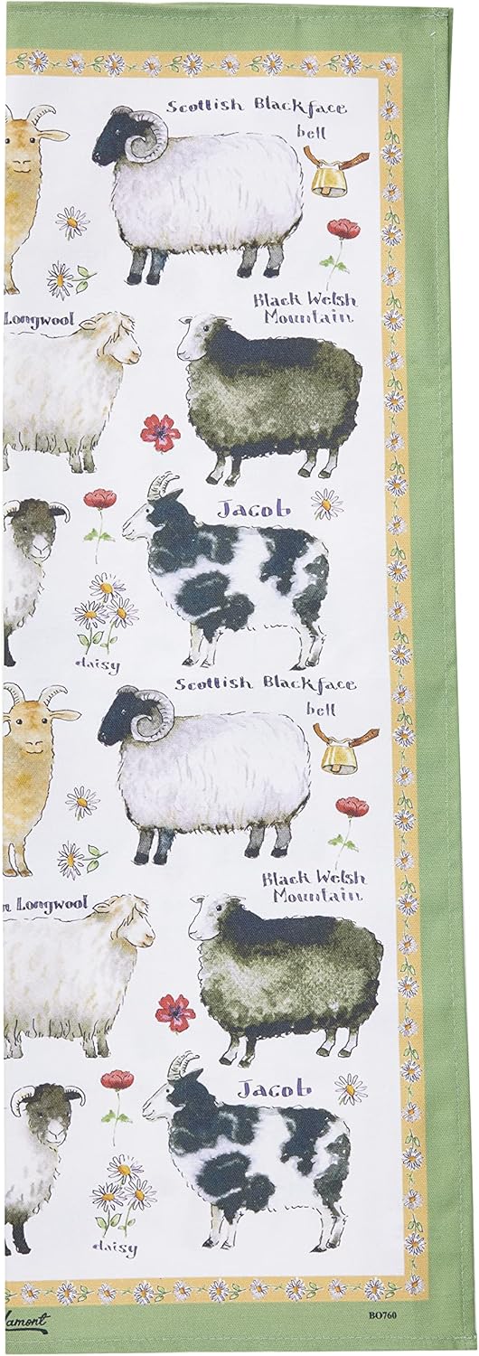 Samuel Lamont Cotton Tea Towel Sheep Breeds