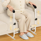SPECILITE Couch Stand Assist Aid for Elderly with Wide Handle, Height & Width Adjustable Chair Lift Assist Devices, Stand Up Rails, Standing Aids & Supports Up to 450 Lbs for Seniors, Disabled, White