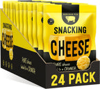 SERIOUS PIG - Crunchy Snacking Cheese Snacks, High Protein, Low Carb, Keto Friendly, Gluten Free, Vegetarian, Pub Snacks, Made from 100% Real Italian Cheese (Classic) (24x0.84oz)