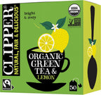 Clipper Tea Green Tea & Lemon Teabags – USDA Organic, Great Hot or Iced – Bright, Zippy, Natural, Fair & Delicious – 50 Tea Bags