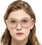 MARE AZZURO Oversized Reading Glasses Women Retro Square Readers 1.00 1.25 1.50 1.75 2.00 2.25 2.50 2.75 3.00 3.50 4.00 5.00 6.00 (Coffee, 200)