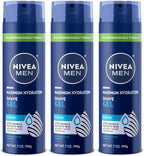 NIVEA MEN Maximum Hydration Shave Gel, with Aloe Vera and Provitamin B5, Shaving Gel for Men, 7 Oz Can, Pack of 3