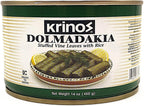 Krinos, Dolmas Stuffed Grape Leaves with Rice, Mediterranean Herbs in Sunflower Oil – Super Tasty Ready to Eat Vegan Rolls - Traditional Turkish Recipe – Dolmades Can (1)