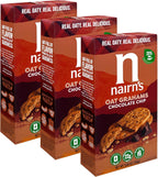 Nairn's Gluten-Free Chocolate Chip Oat Grahams - Healthy, Tasty and Safe for Celiacs. Perfect On-the Go Snack. High Fiber, No Artificial Colors, Flavors, or Preservatives, 5.64oz, Pack of 3