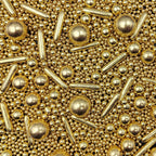Gold Sprinkles Pearl Sugar Candy Mix Size Baking Cake Decorations Cupcake Toppers Cookie Decorating Wedding Shower Party Valentine Halloween Christmas Supplies 120g/4.23oz