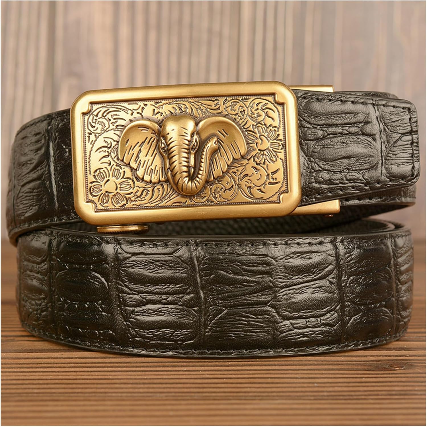 Men Genuine Leather Belts for Jeans Pants Fashion Business Suit Belt for Men,Black,115cm/waist:33"~35"