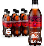 Coca-Cola Zero Sugar Cherry Diet Soda Soft Drink, 16.9 fl oz, 6 Pack