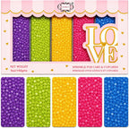 Confect Sparkling Sugar for Baking & Cake Decoration | Assorted pack of 5 Rainbow Sparkling Sugar Sprinkles Mix Purple, Parrot Green, Yellow, Bright Pink & Poppy Blue | Vegan, Gluten-Free, Nut-Free, Soy-Free, Dairy-Free, Palm Oil-Free - 5 Oz