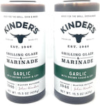 Kinder's Marinades, BBQ, Dipping & Wing Sauces - 2 bottles (Garlic Glaze & Marinade 15.5oz)