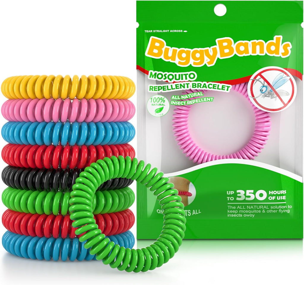 48 Pack Mosquito Repellent Bracelets for Adults & Kids, Individually Wrapped, DEET Free Natural and Waterproof Bands