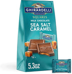 GHIRARDELLI Milk Chocolate Sea Salt Caramel SQUARES, 5.3 oz Bag Premium Milk Chocolate Candy with Caramel Filling and Sea Salt