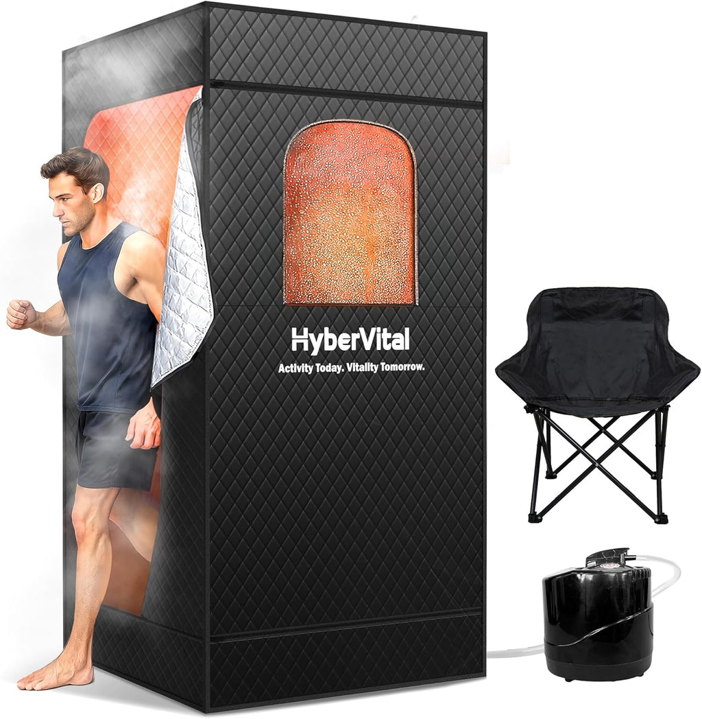 Portable Sauna for Home, Spacious Sauna Tent with 3.0L Fast-Heating Steamer Steamer & Ergonomic Chair for Full Body SPA, Easy Assembly Quick Heat-Up Sauna Experience