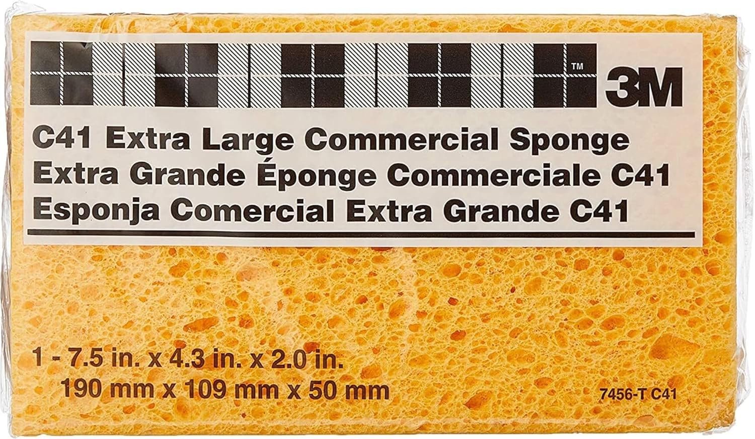 3M Extra Large Commercial Sponge – Durable, Highly Absorbent Cleaning Sponge for Heavy-Duty Tasks