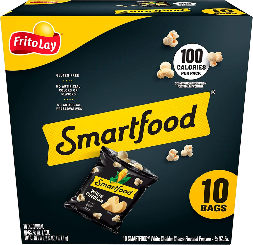 Frito-Lay Smartfood Popcorn White Cheddar, 0.625 Ounce, 10 Ct