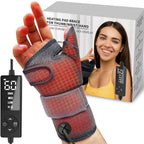 Electric Thumb & Wrist Heating Pad for Hand Arthritis with 3 Heat & 5 Timer Settings, Heated Wrist Wrap for Carpal Tunnel Syndromes, Tendonitis Left/Right Hand Pain Relief(S)