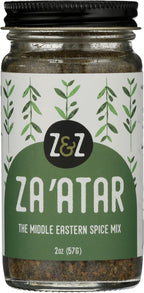 Za'atar by Z&Z | Za'atar Spice Blend with Zaatar Spice, Sumac, & Toasted Sesame Seeds | Za'atar Seasoning for Breads, Salads, Chicken, or Snacks | Savory & Tangy Palestinian Zaatar Seasoning, 2 Oz