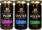 Wok Mei Variety Set of 3 - Oyster, Hoisin and Plum Sauce - 8oz Jars